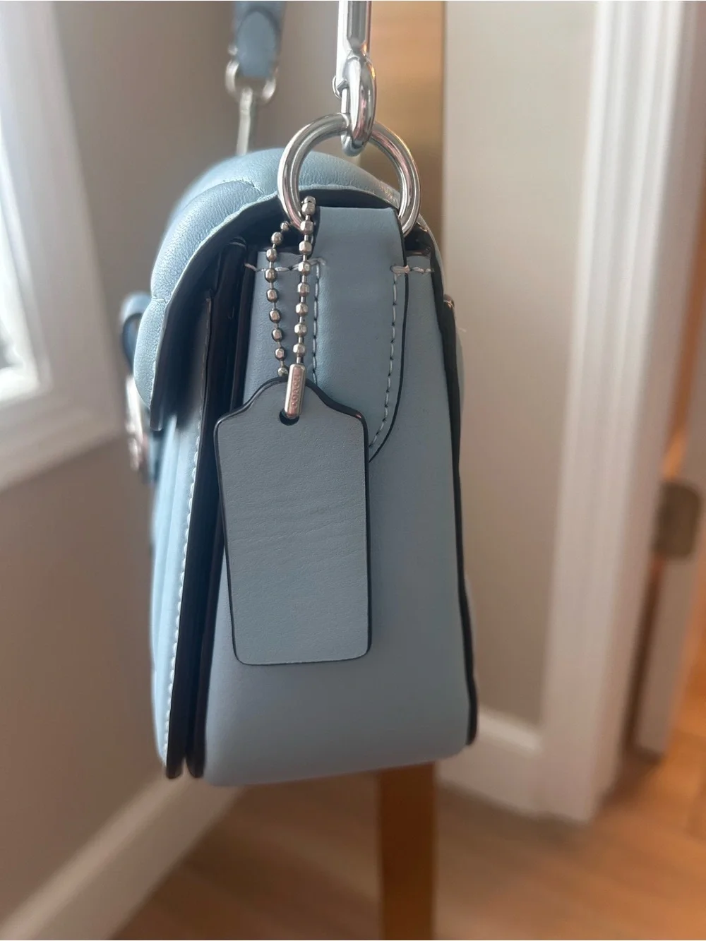 COACH Baby Blue Quilted Shoulder Bag